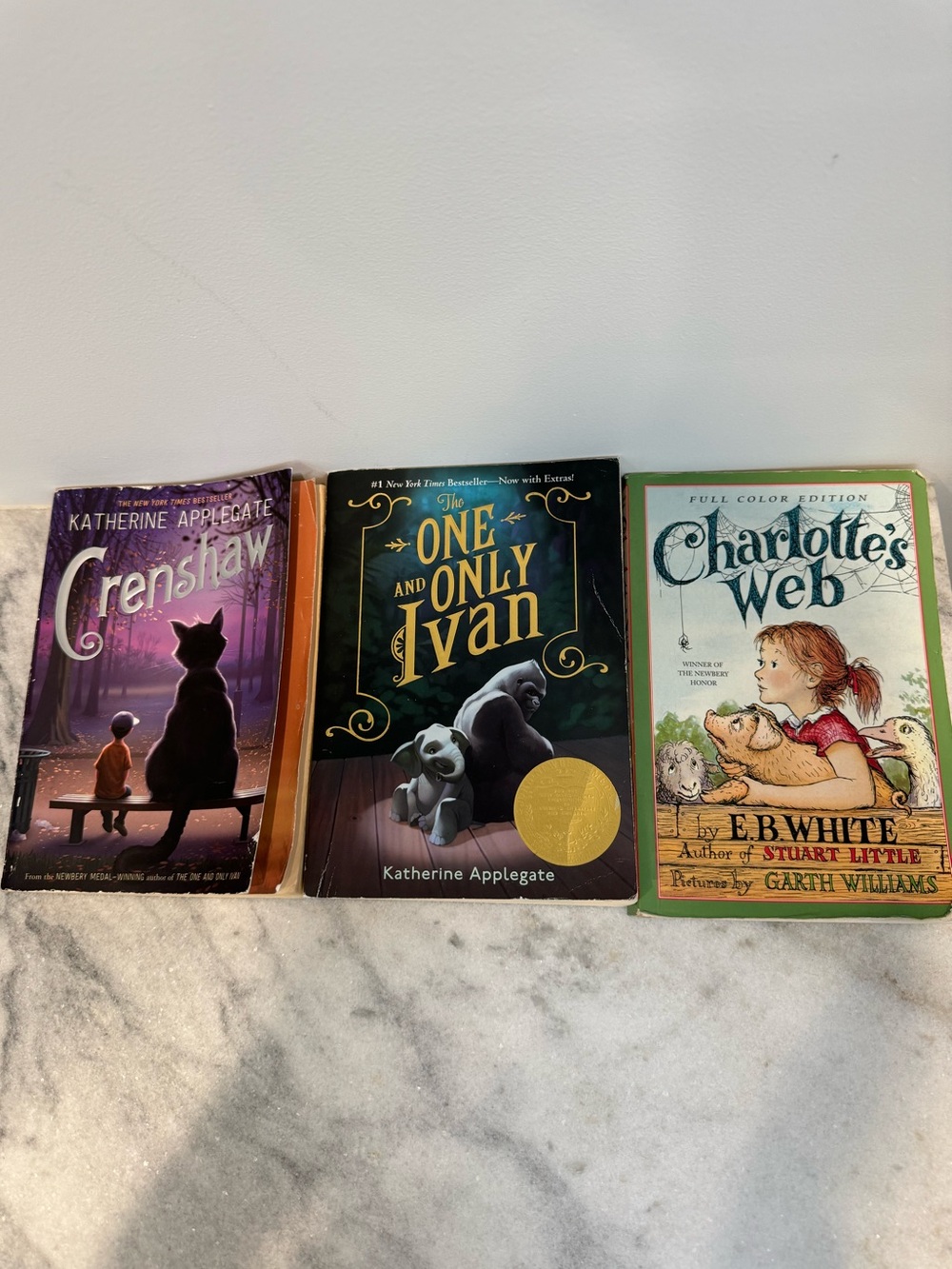 3 Awesome Compassionate Animal Story Kids Books :Charlottes Web, Crenshaw &Ivan